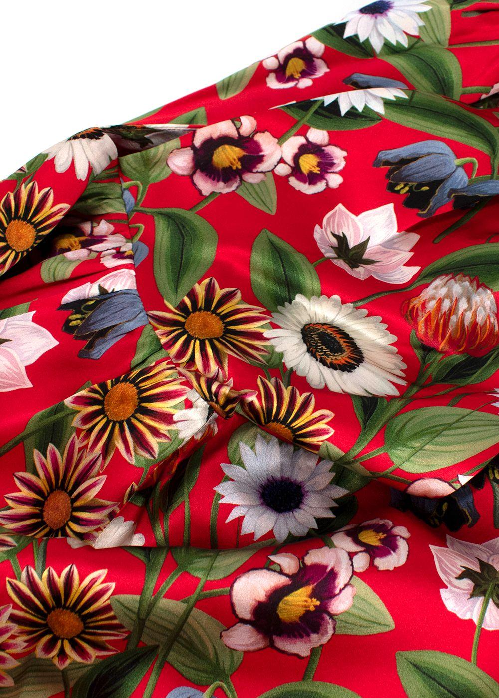 Borgo De Nor Red Silk Mae Maxi Dress