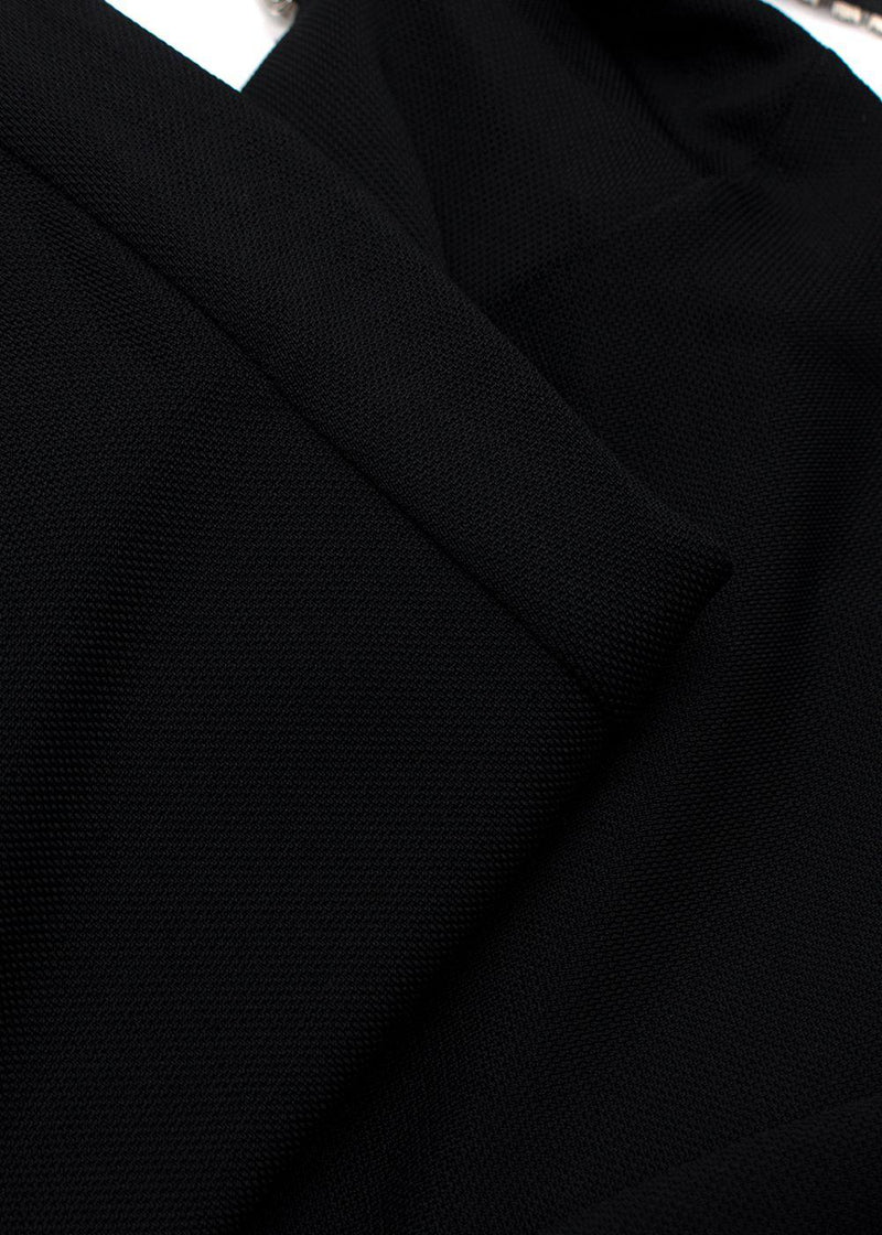AREA Crystal Straps Black Catsuit