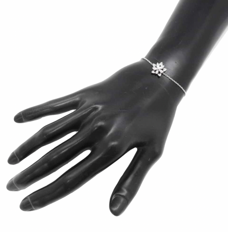 Van Cleef & Arpels White Gold Lotus Bracelet