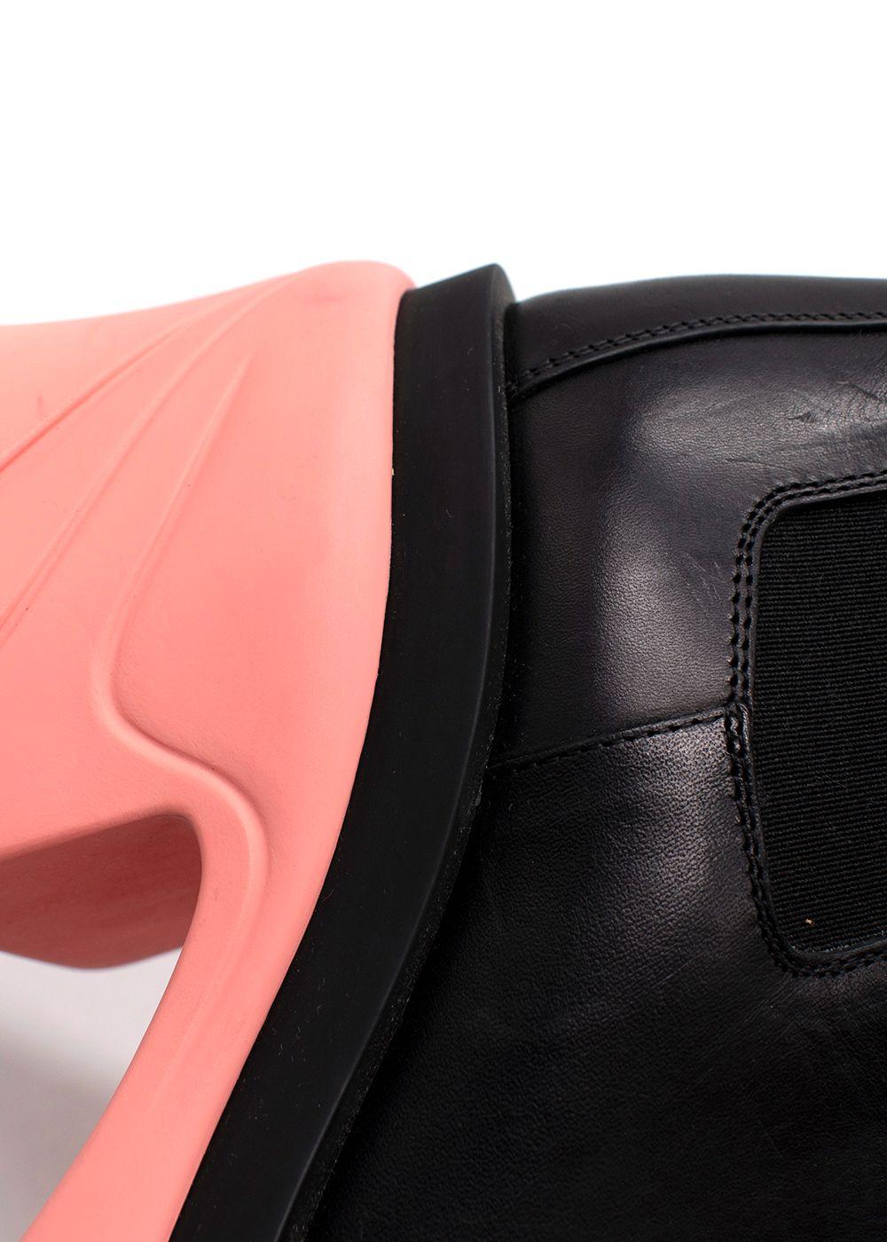 Bottega Veneta Pink and Black Flash Platform Boot