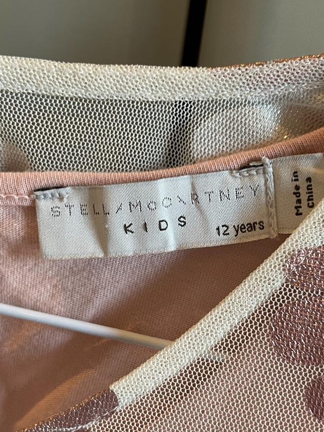 Stella McCartney Kids 12Y Pink Ruffled Shell Print Dress