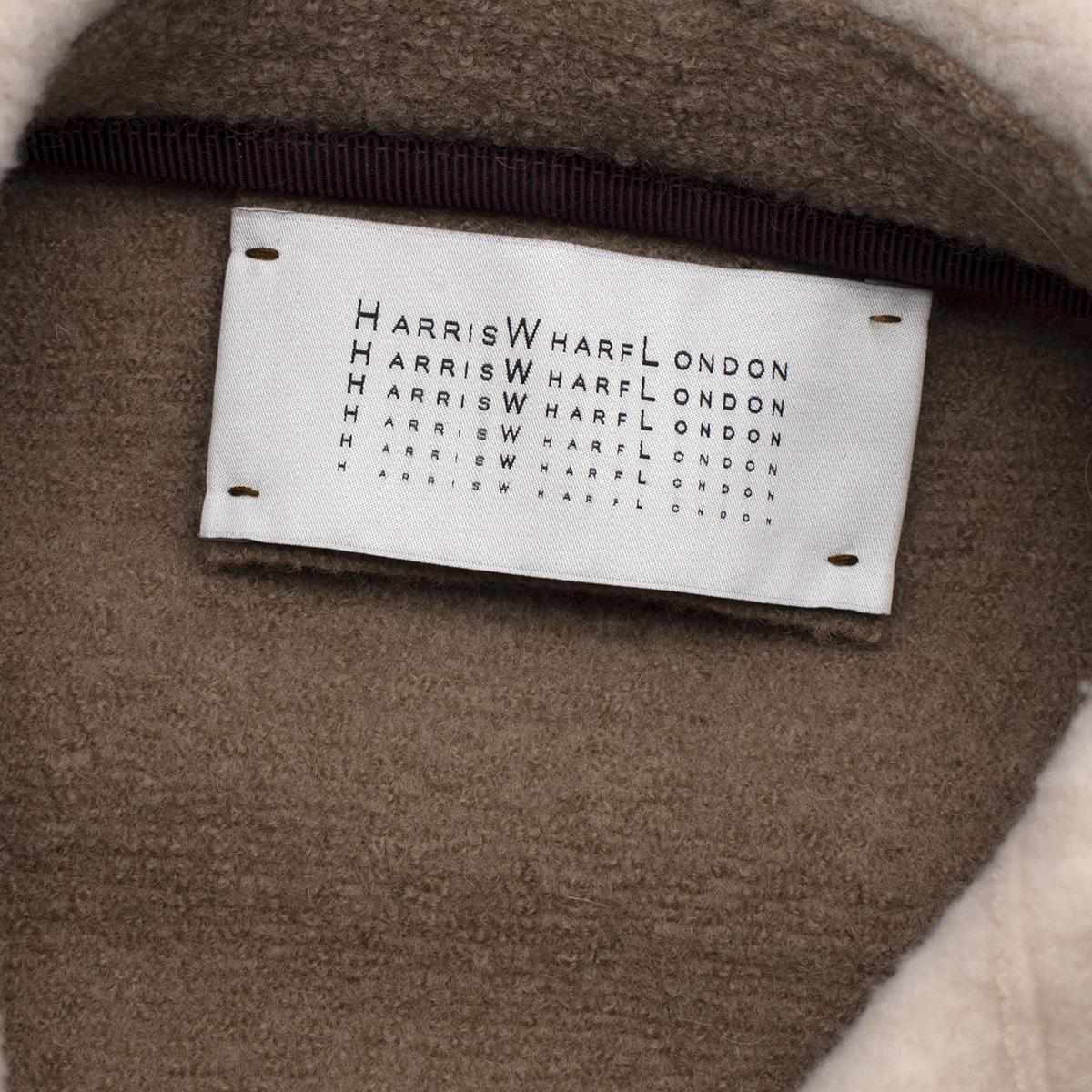 Harris Wharf London Wool Brown & Cream Double Breasted Coat