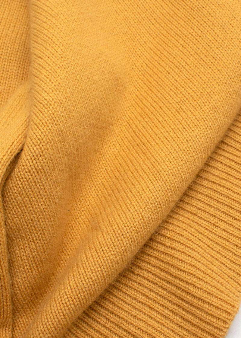 Reformation Mustard Cashmere Knitted Rollneck