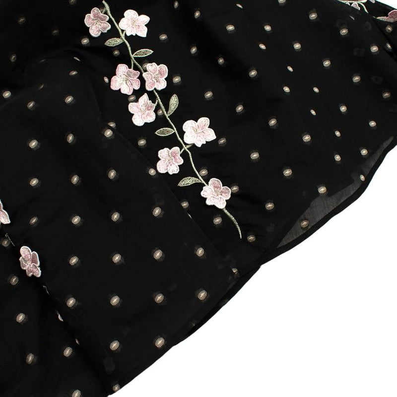 Giambattista Valli x H&M Black Lace Floral Embroidery Dress