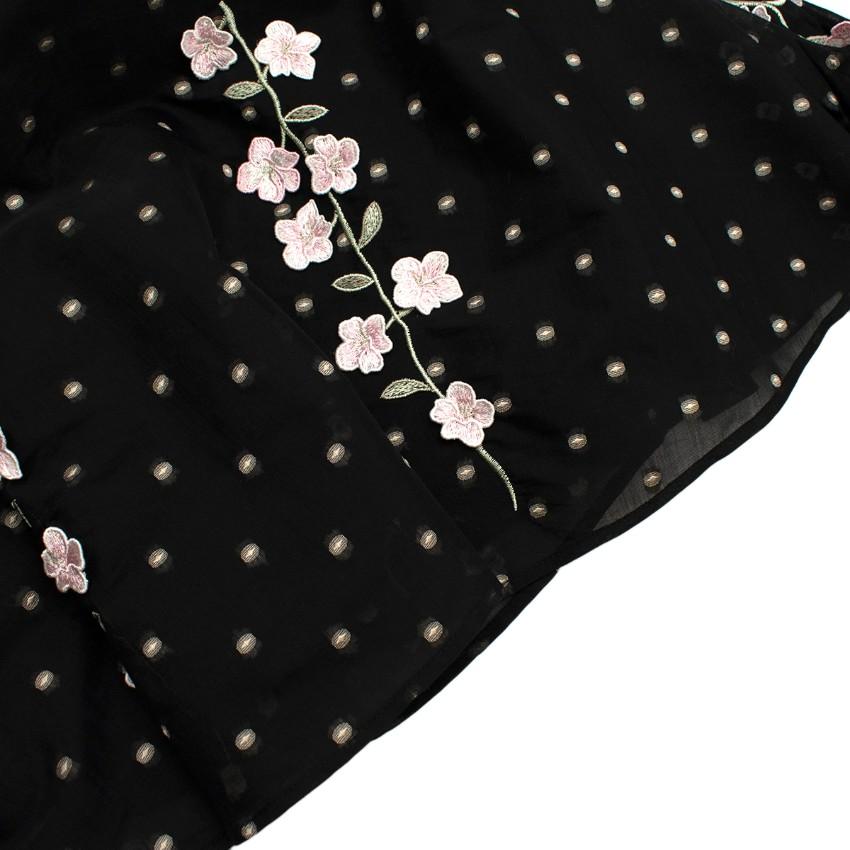 Giambattista Valli x H&M Black Lace Floral Embroidery Dress