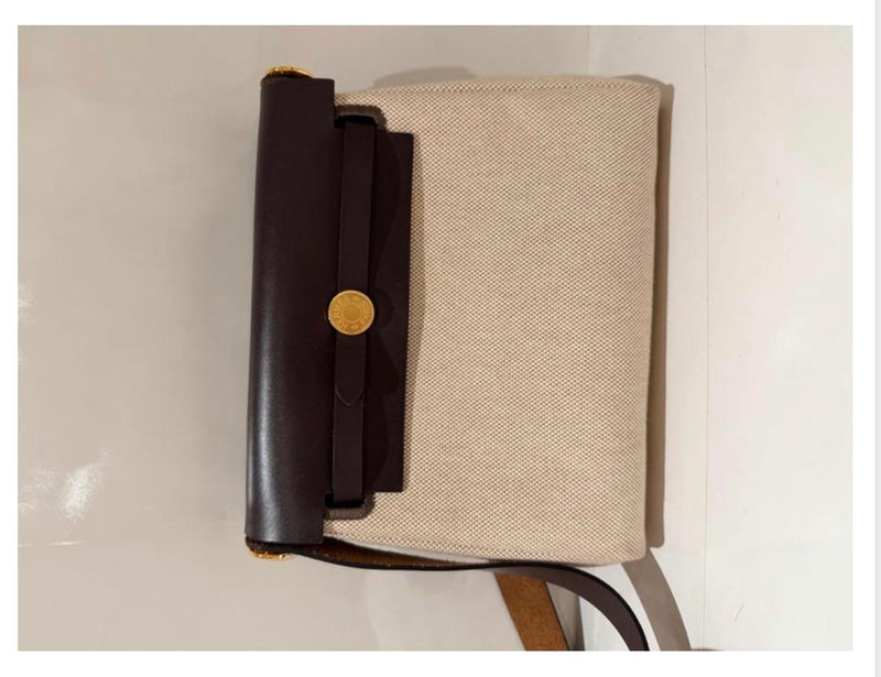 Hermes Ecru Ebene Mini Herbag 20