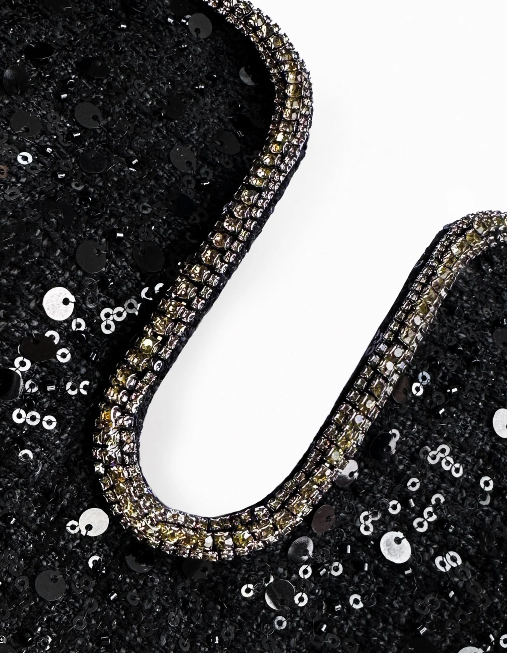 Self-Portrait Black Sequin-embellished Boucle Midi Dress