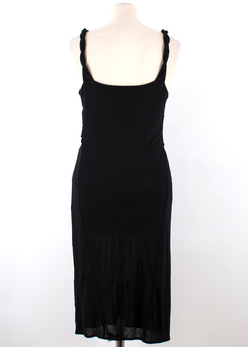 D Exterior Black Ruched Dress