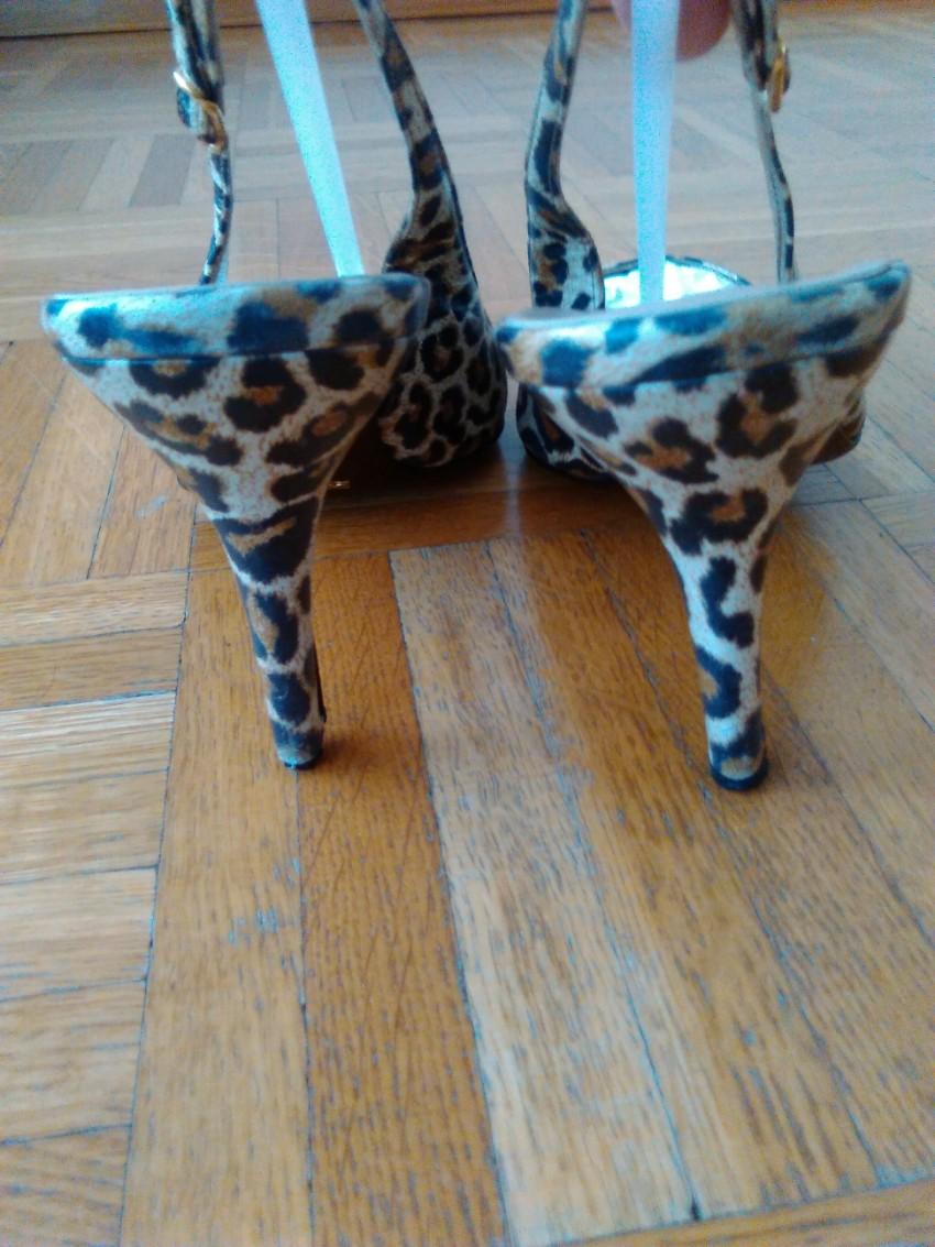 Dolce & Gabbana Leopard Print Slingback Sandals