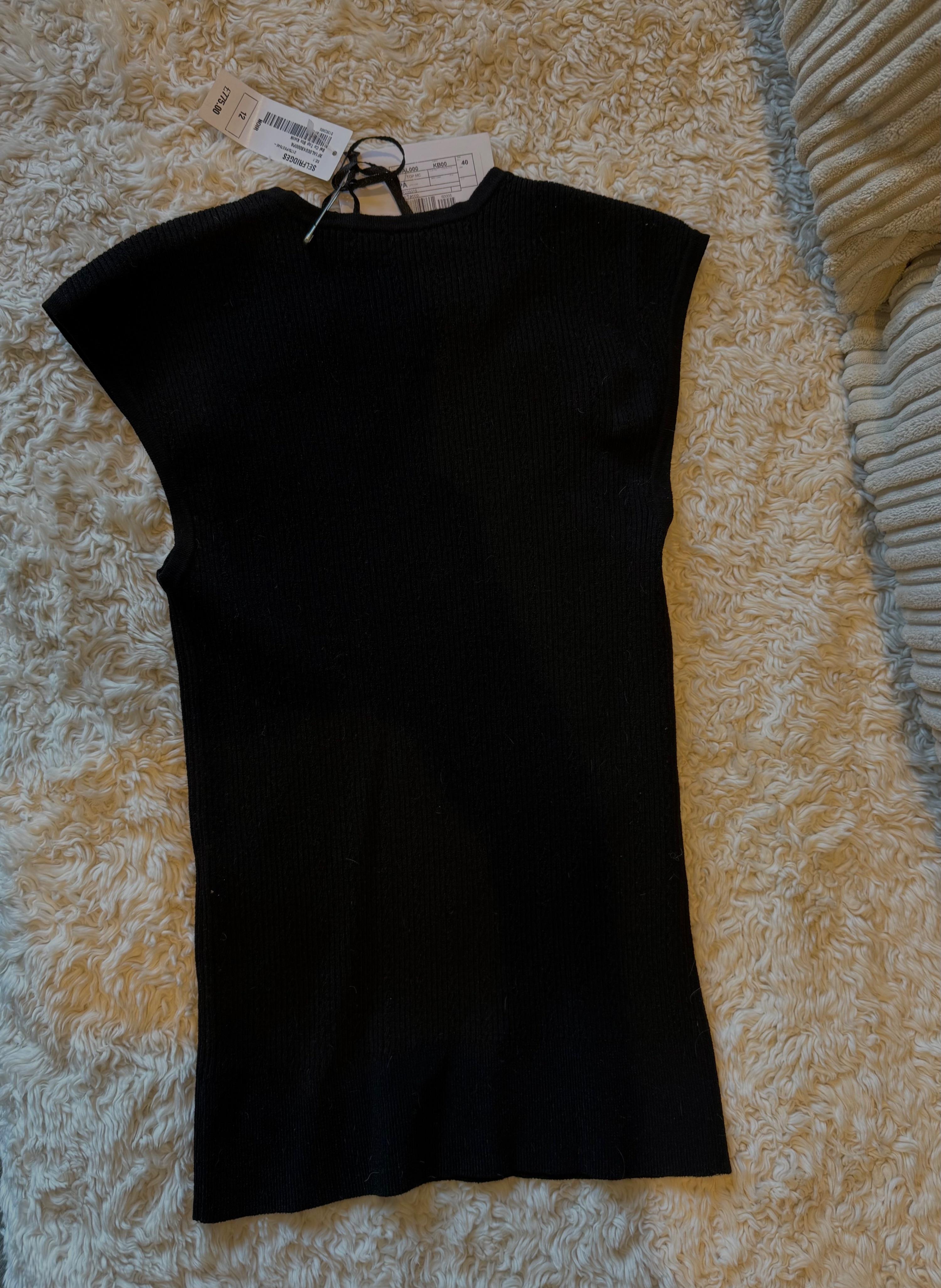 Balmain Black Knit Top