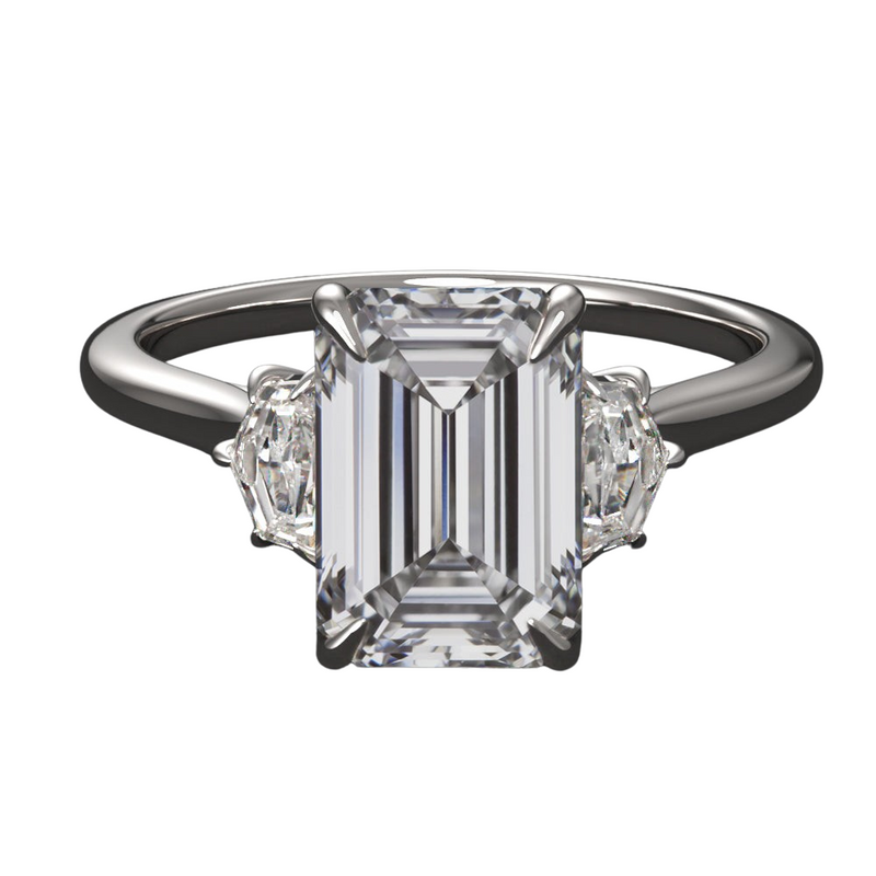 Lab Grown 2.5 Carat Three Stone Ring