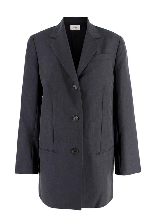 The Row Dark Grey Long Blazer