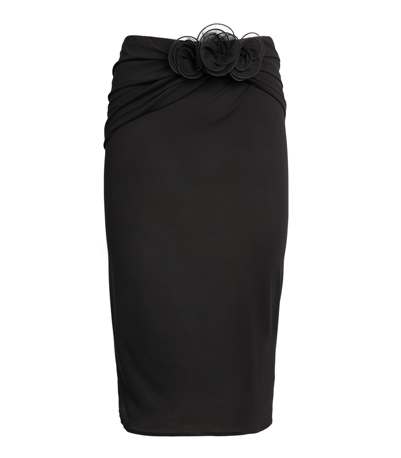 Magda Butrym Floral-Appliqué Pencil Skirt
