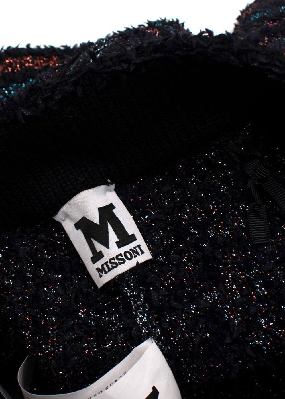M Missoni Black Metallic Knitted Shorts