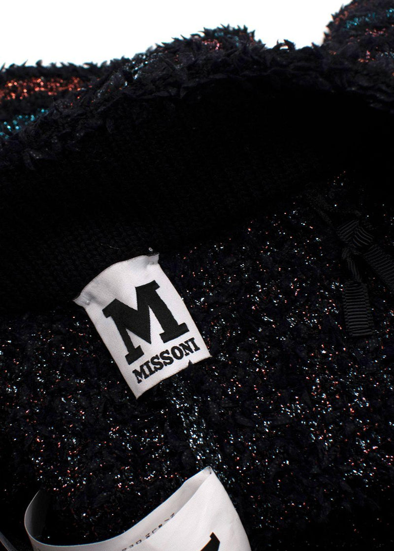 M Missoni Black Metallic Knitted Shorts