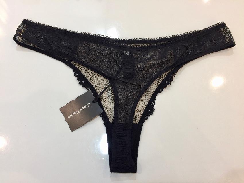 Chantal Thomas Couture Black Lace Pad Bra & Tanga Set