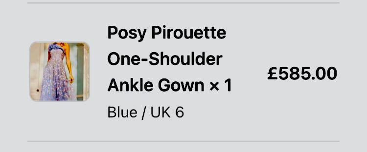 Needle & Thread the Posy Pirouette One Shoulder Gown