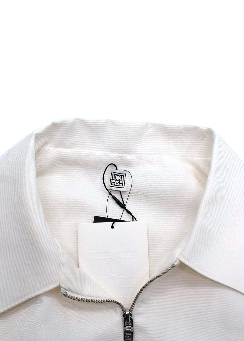 Toteme Off White Linen Blend Tracksuit Top