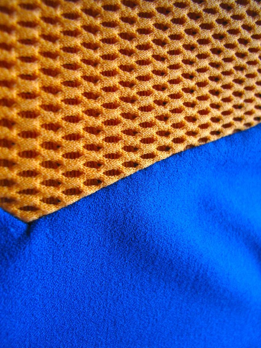 Chalayan Blue Mesh Insert Stretch-Crepe Dress