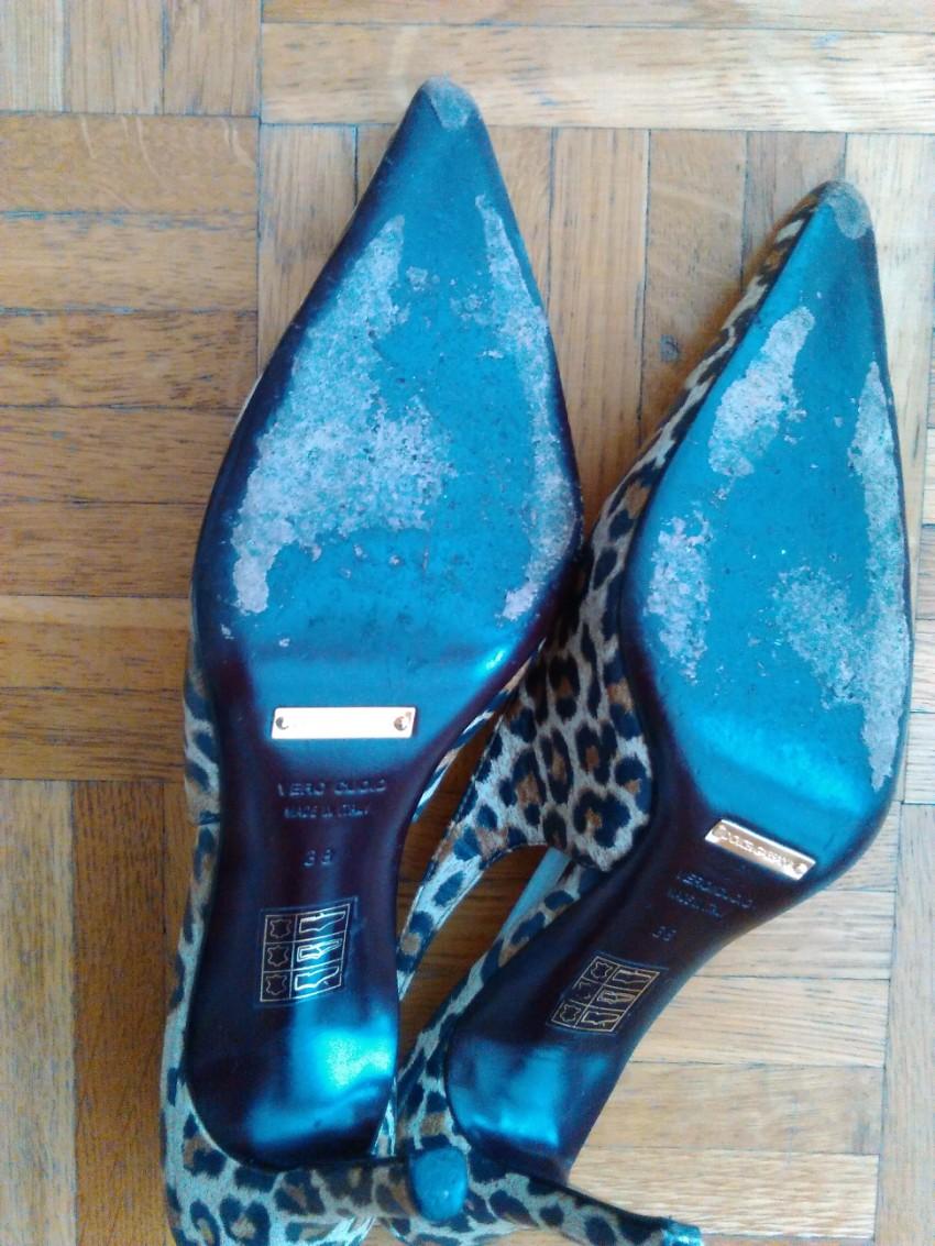 Dolce & Gabbana Leopard Print Slingback Sandals