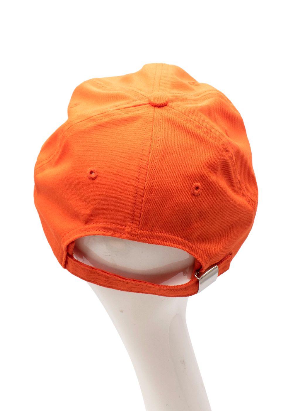 Orange Cotton Logo Baseball Cap