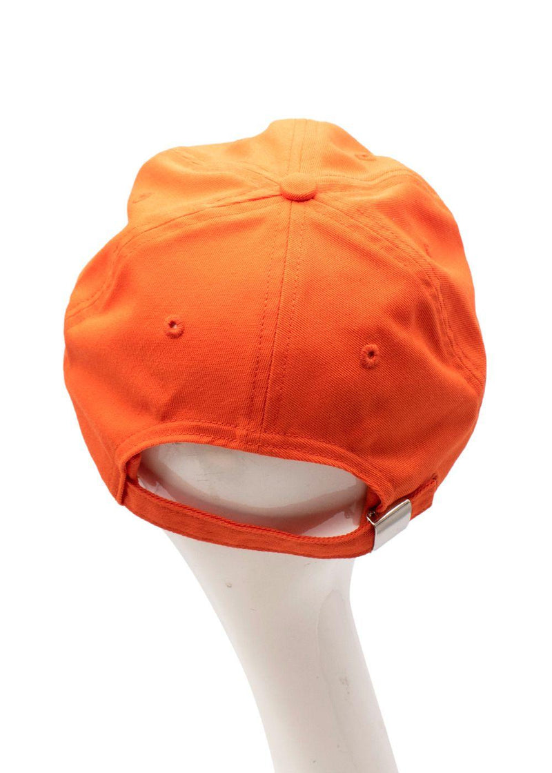 Orange Cotton Logo Baseball Cap