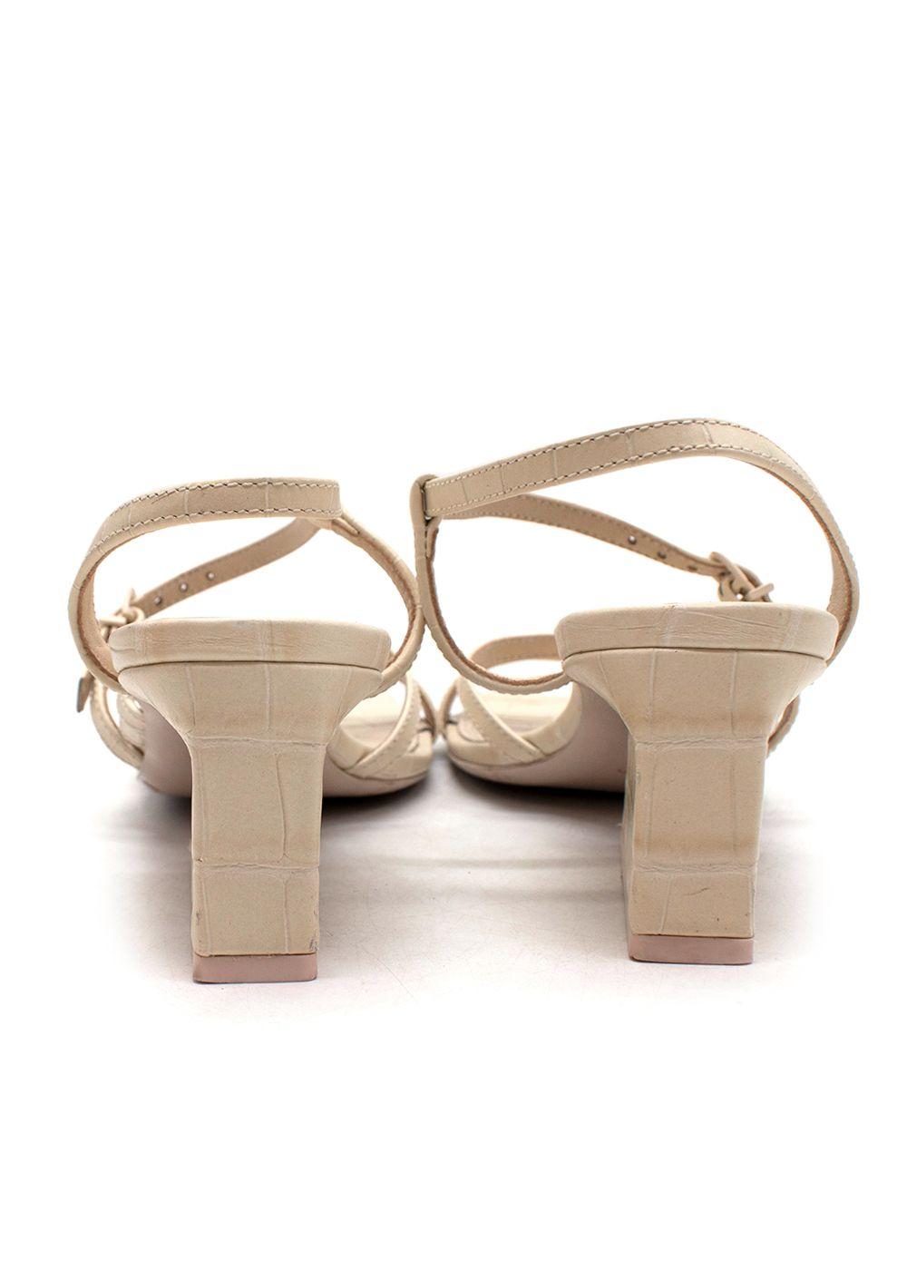 Mercedes Castillo Croc Embossed Kelise 65 Sandals