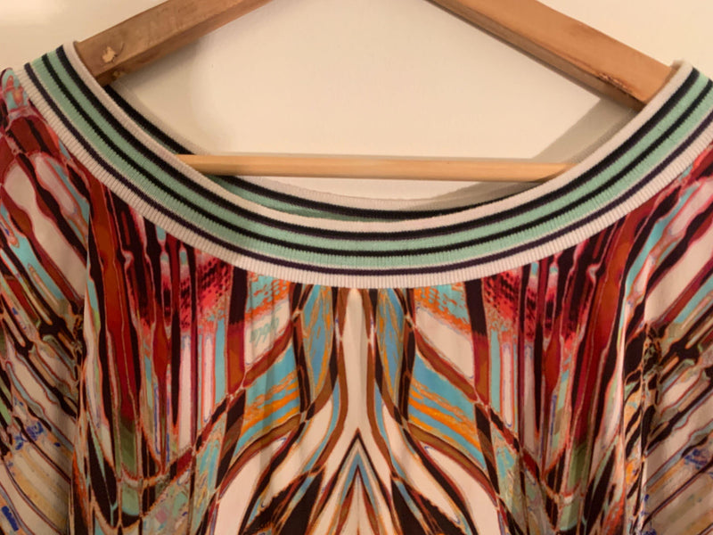 Byblos Printed Silk Boho Top