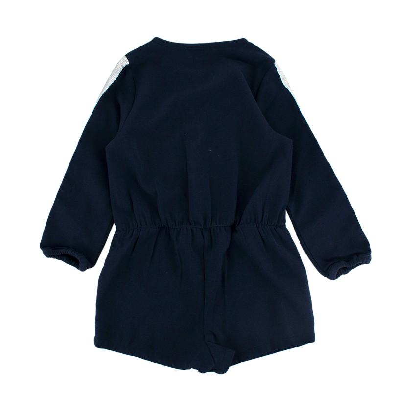 Wild & Gorgeous Navy & Metallic Sequin Romper 4-5Y