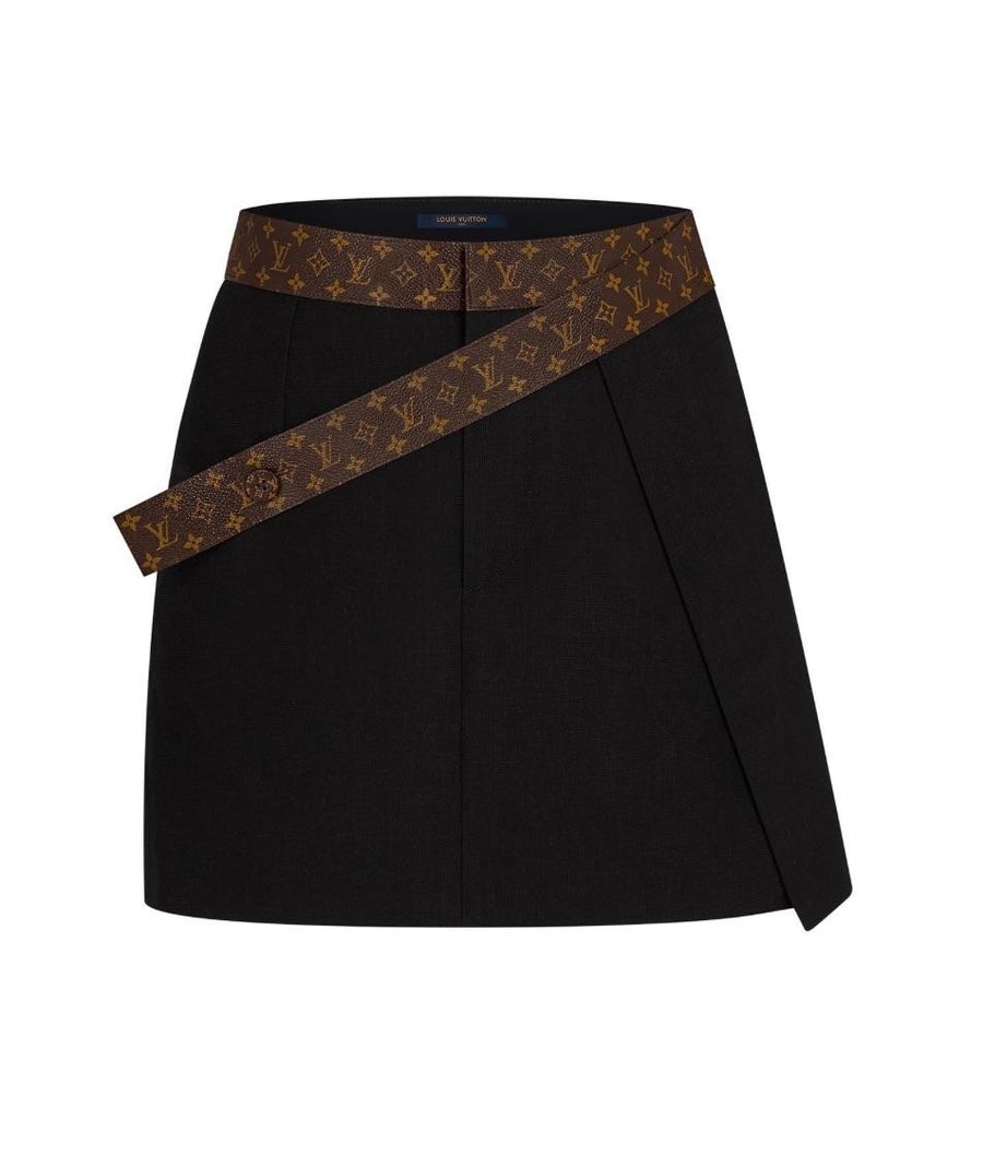 Louis Vuitton Black Monogram Mini Skirt