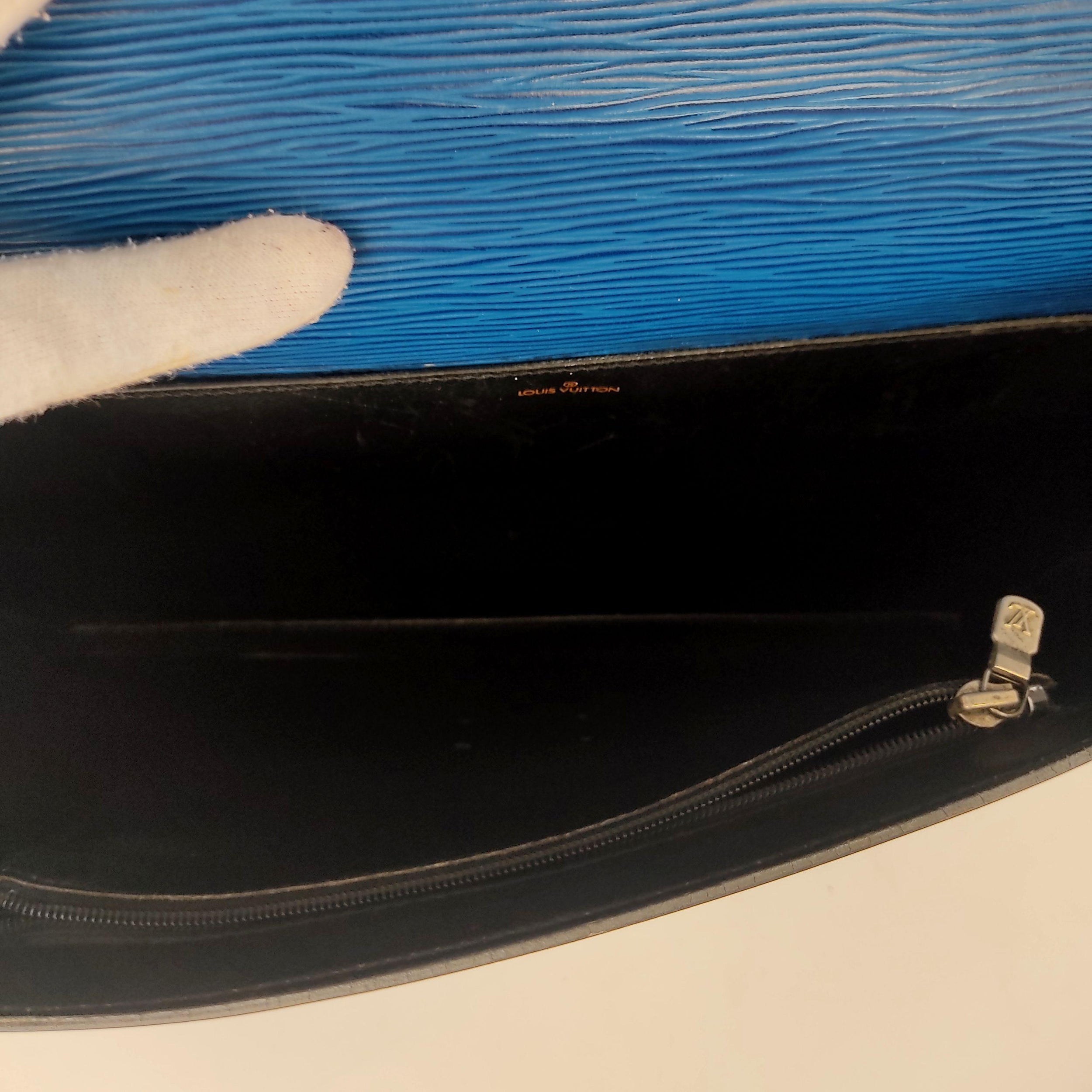 Blue Epi leather Conseiller 2Way business bag