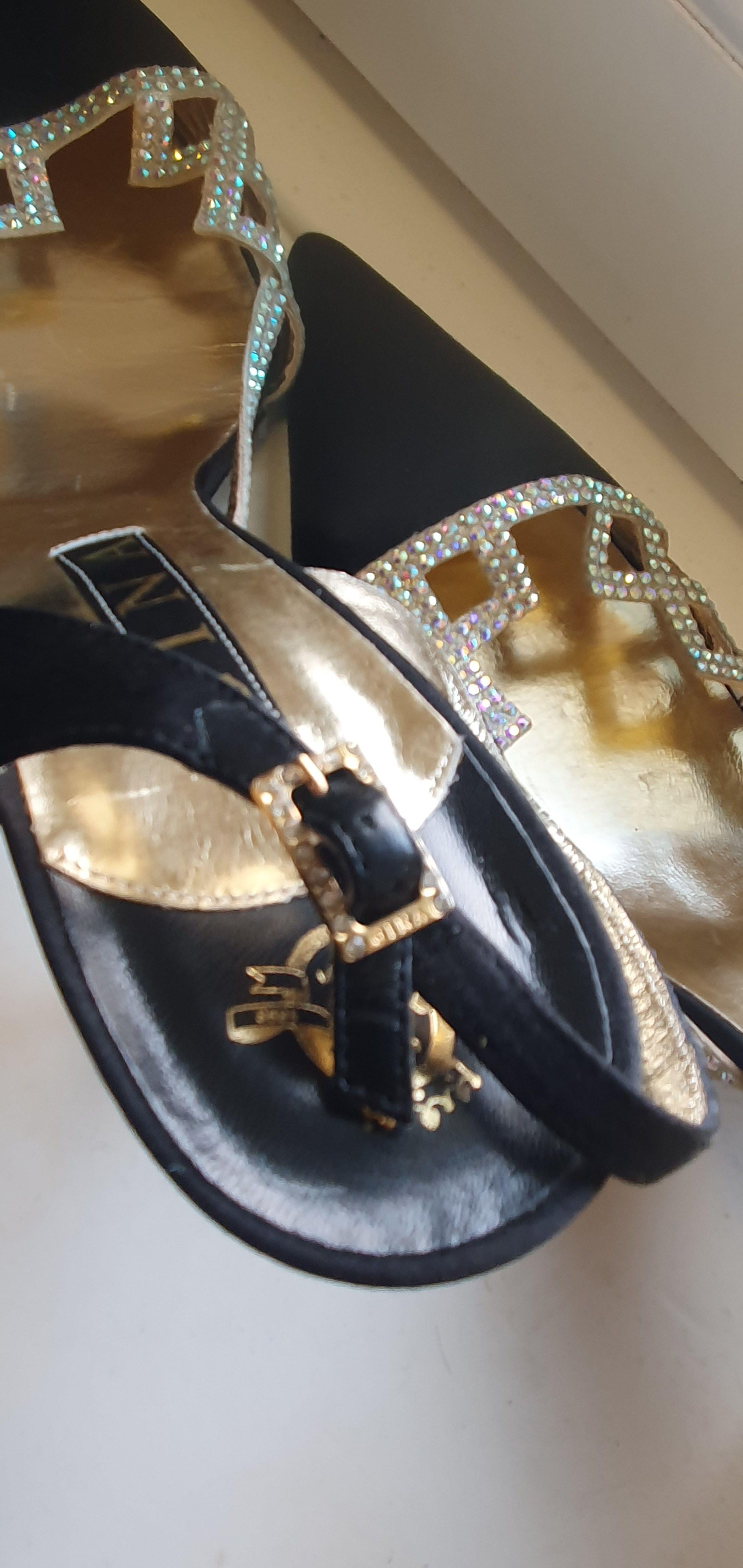 Crystal Embellished Slingback Sandals