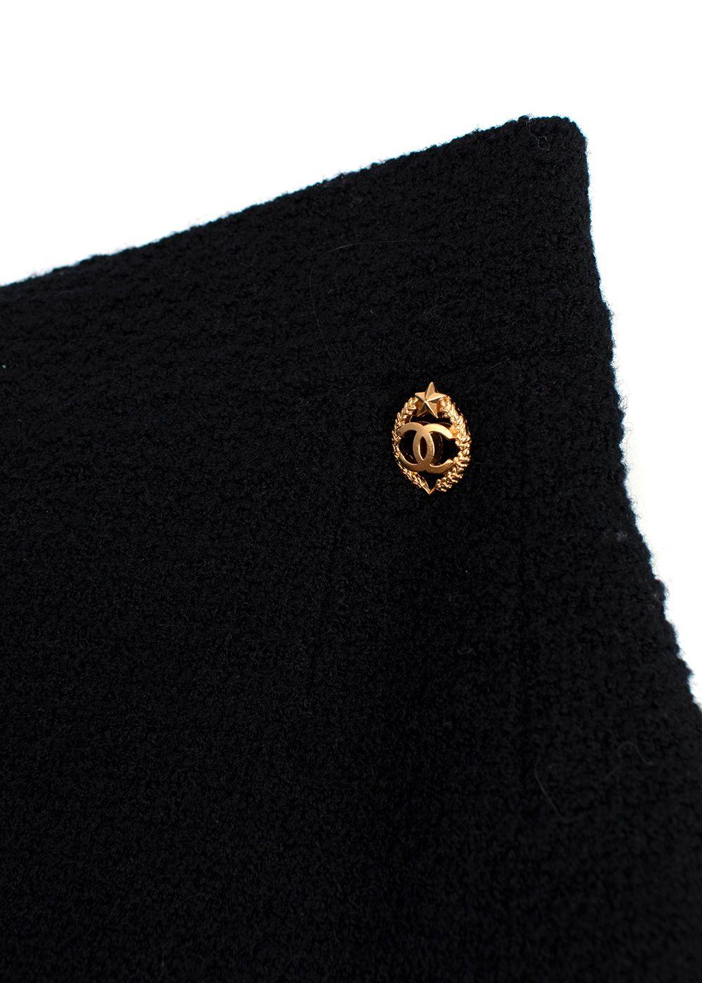 Black Tweed Pencil Skirt