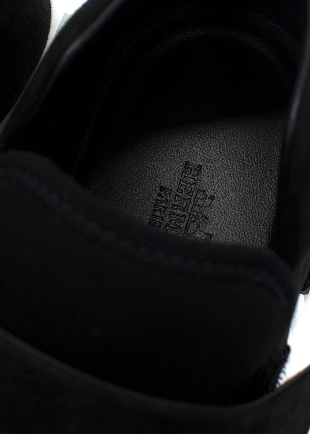 Hermes Black Suede 'H' Sneaker