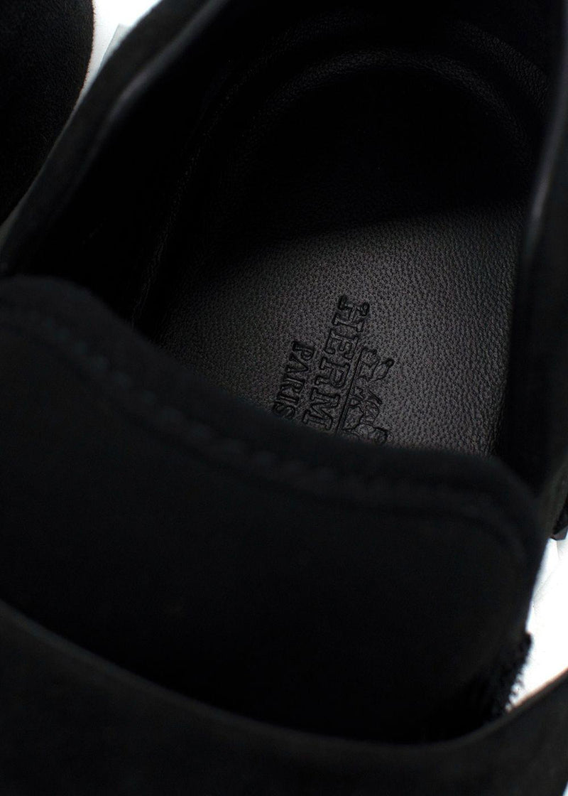 Hermes Black Suede 'H' Sneaker