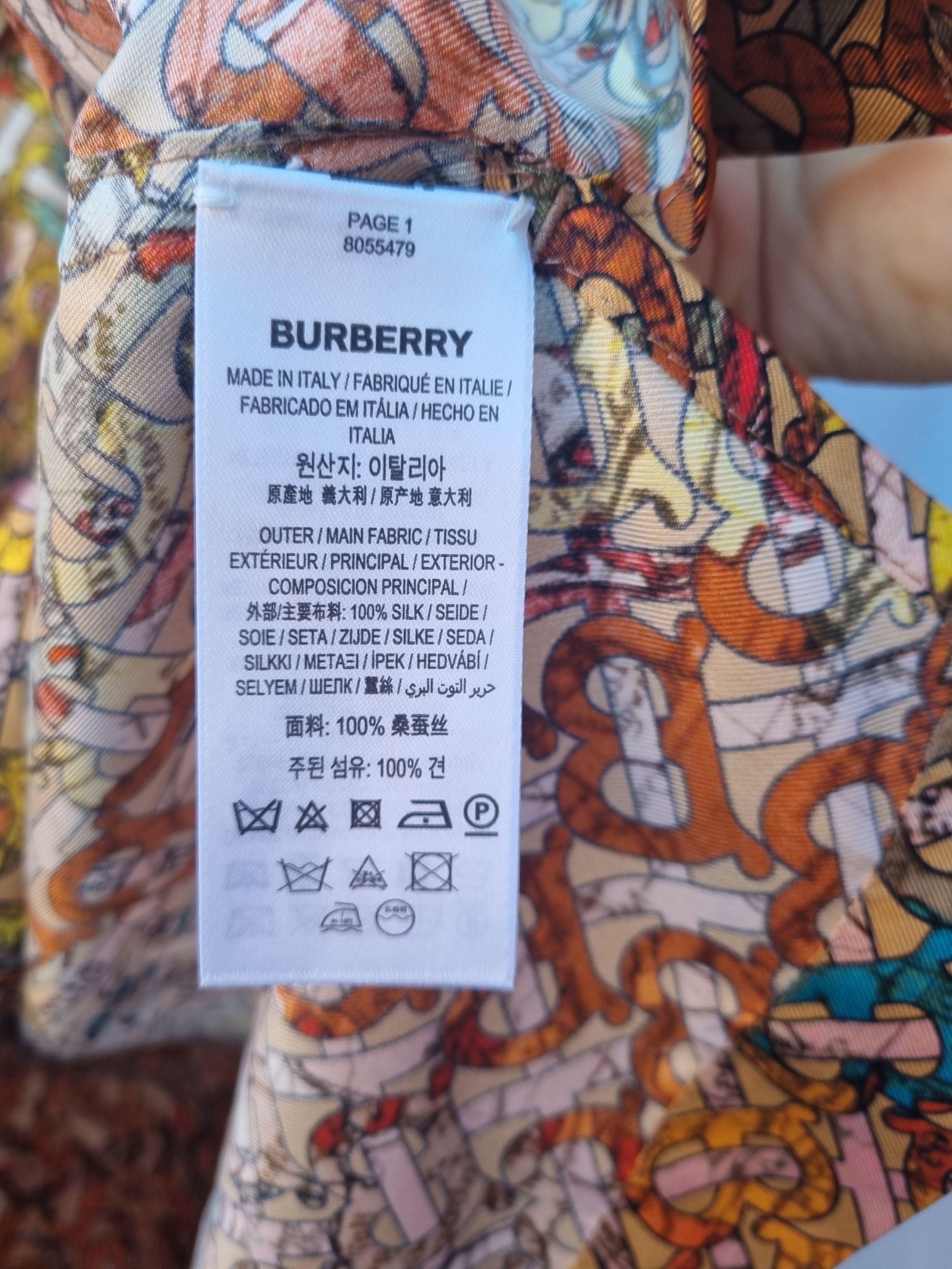 multicolour cotton map print shirt