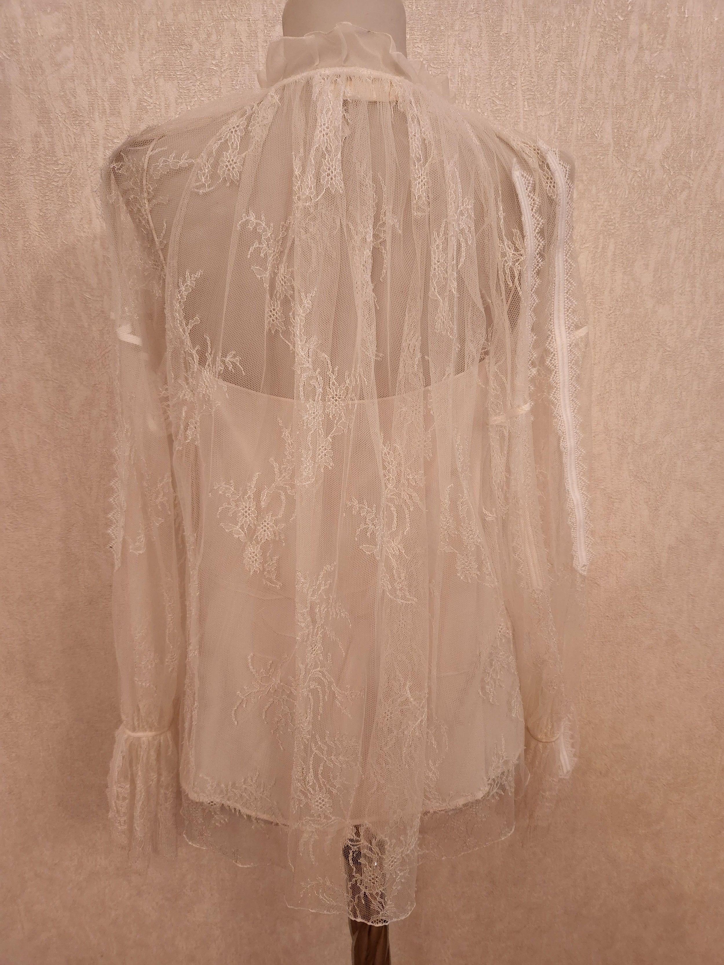 Chantilly Lace White Blouse
