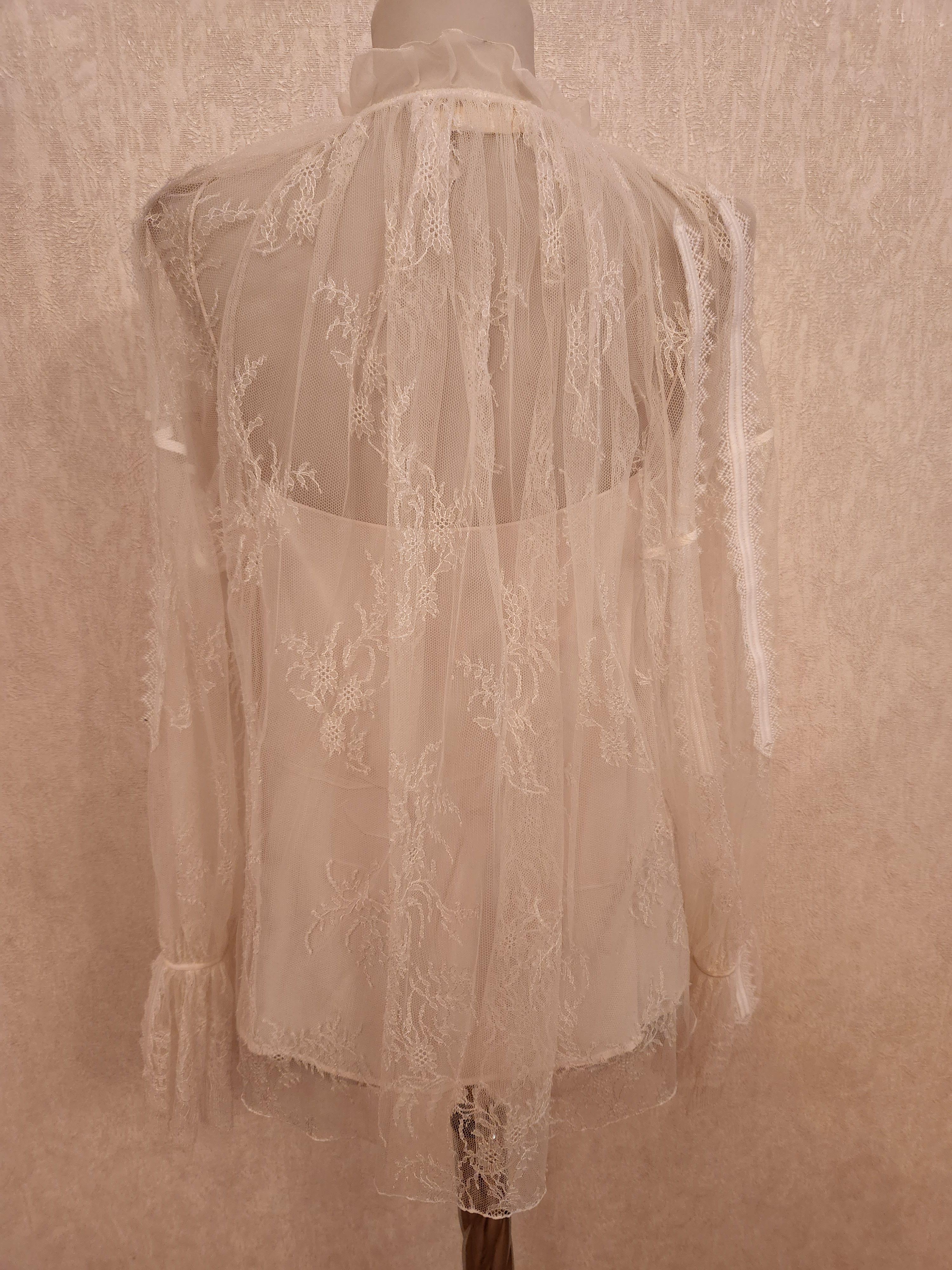 Chantilly Lace White Blouse