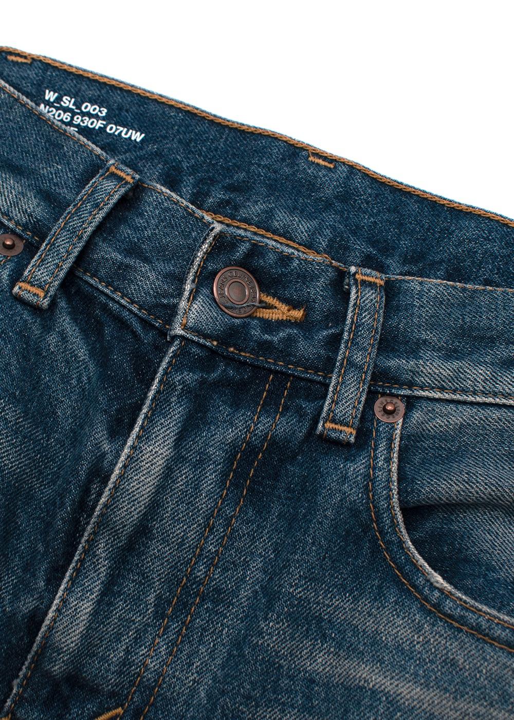Mid-wash SL-003 skinny leg jeans