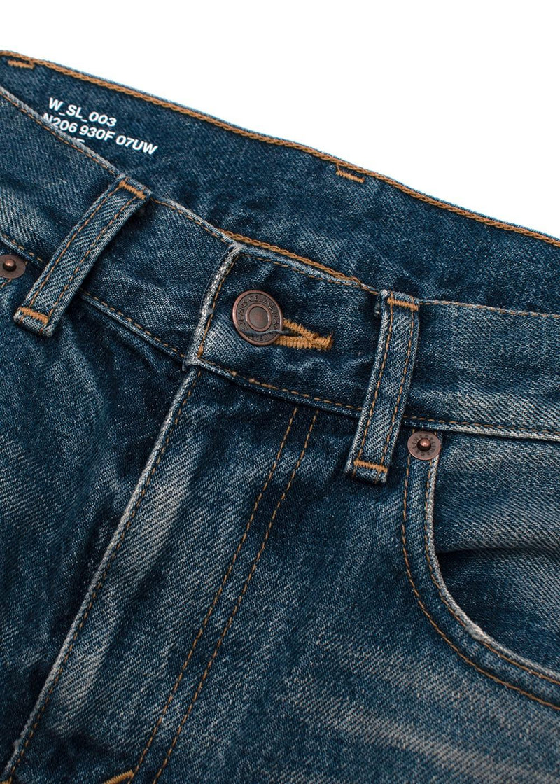 Mid-wash SL-003 skinny leg jeans