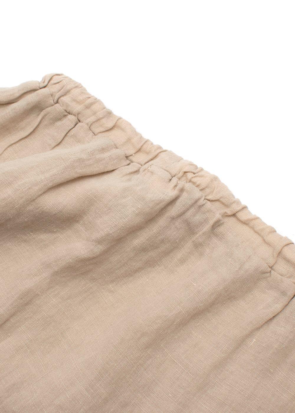3-4Y Kids Beige Linen Pants
