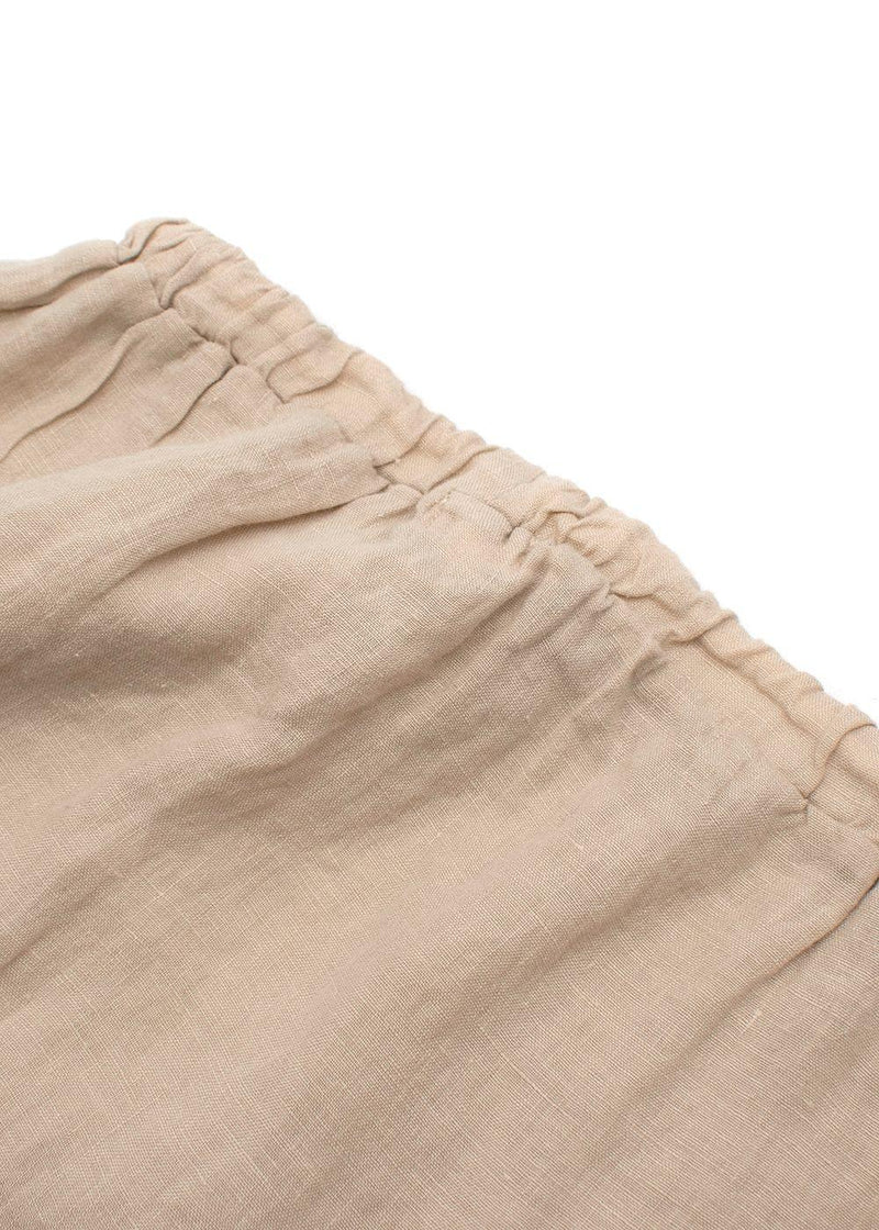 3-4Y Kids Beige Linen Pants