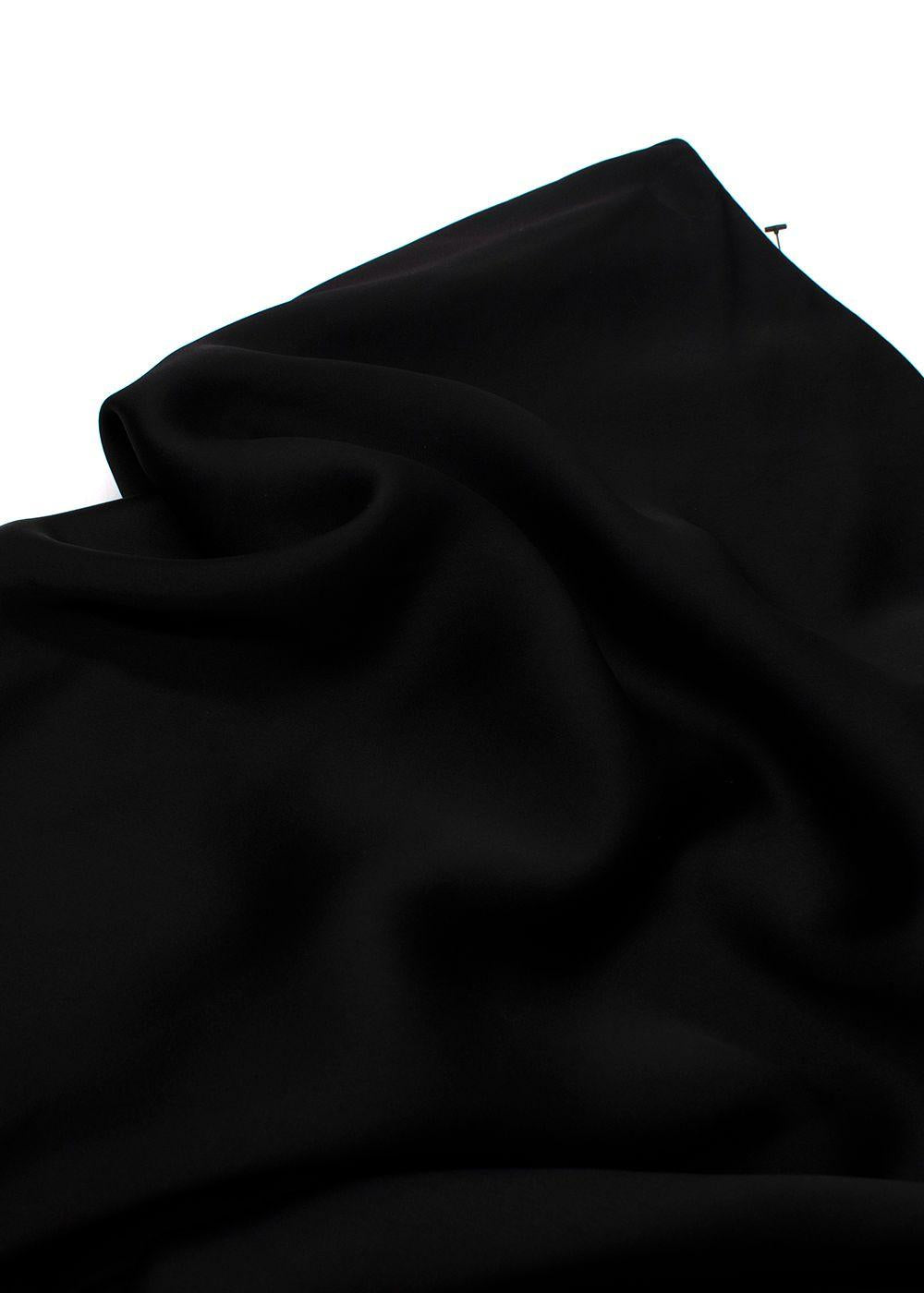 Simkhai Black Satin Midi Skirt
