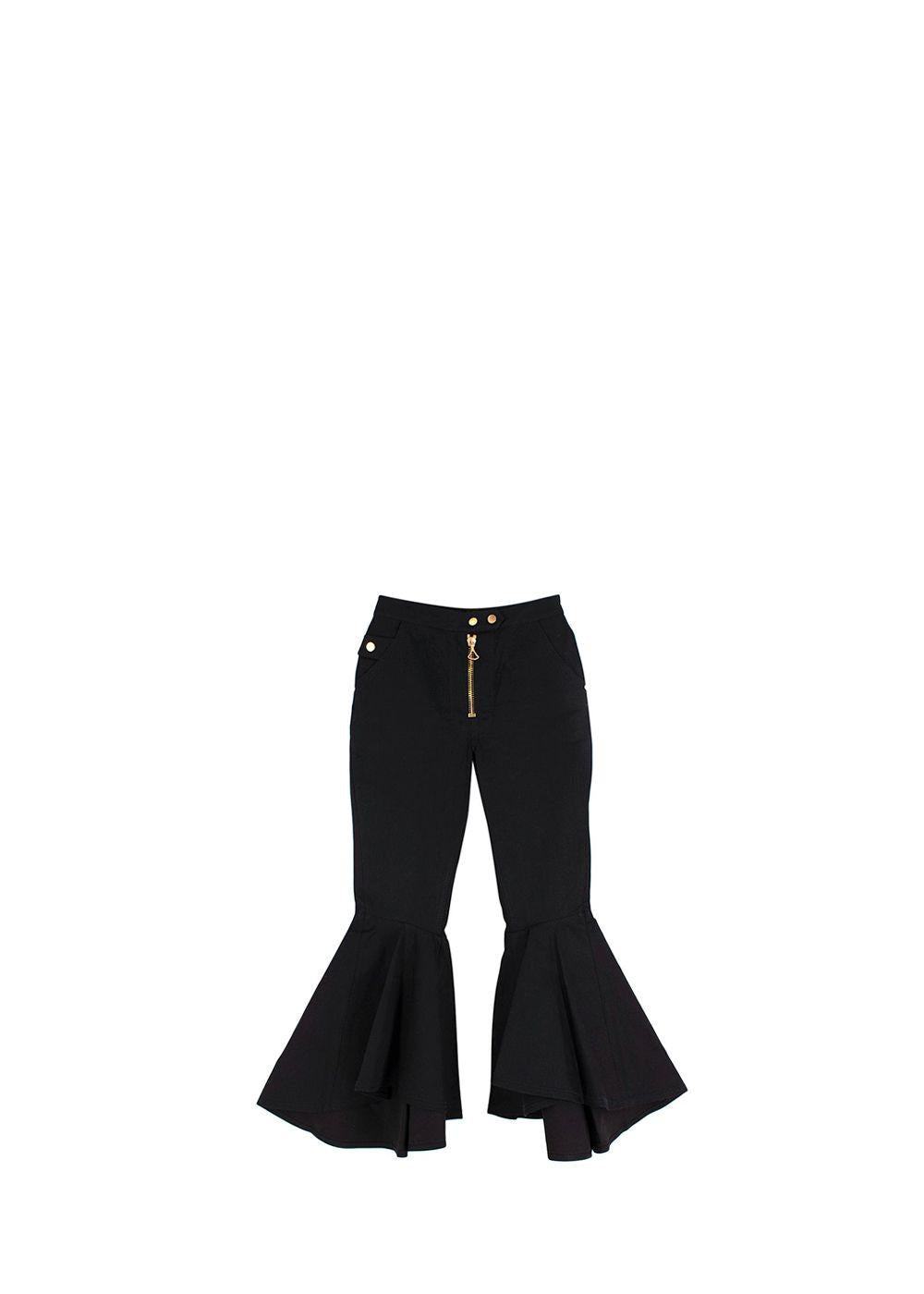 Black Denim Flared Jeans