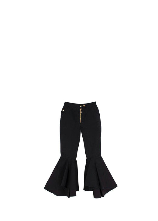Black Denim Flared Jeans