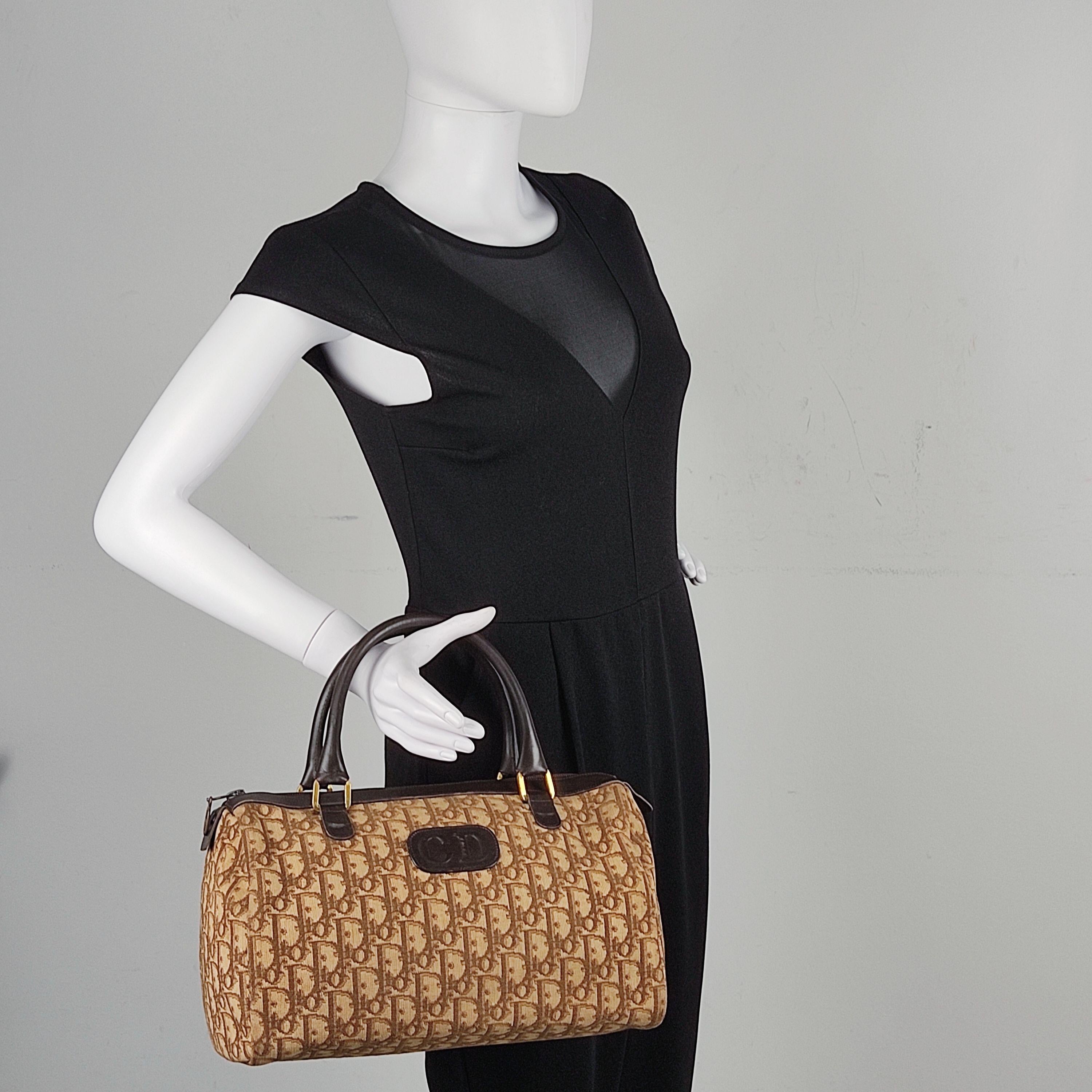 Vintage brown Oblique jacquard Trotter bag