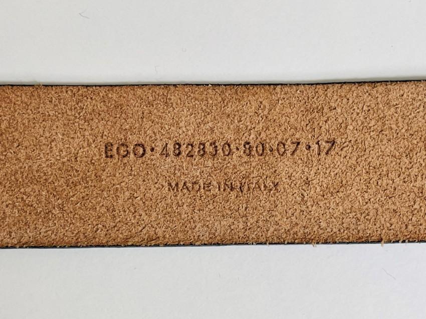 Saint Laurent Bellechasse Textured Leather Belt