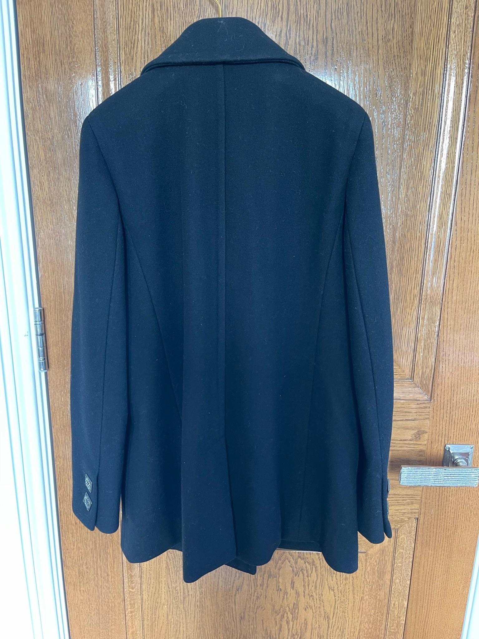Chanel Black Wool Pea Coat
