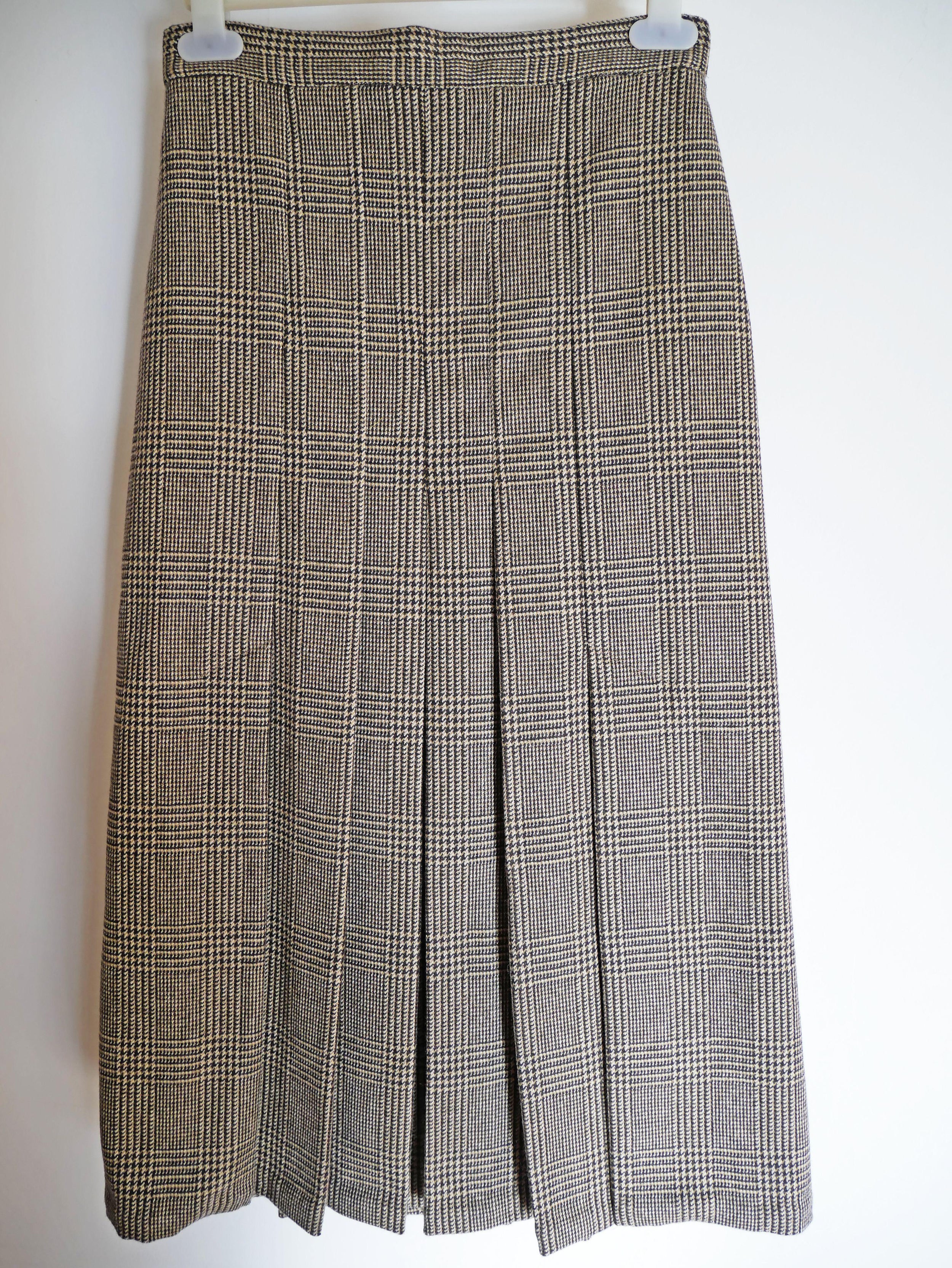 Verena pleated mid-length skirt