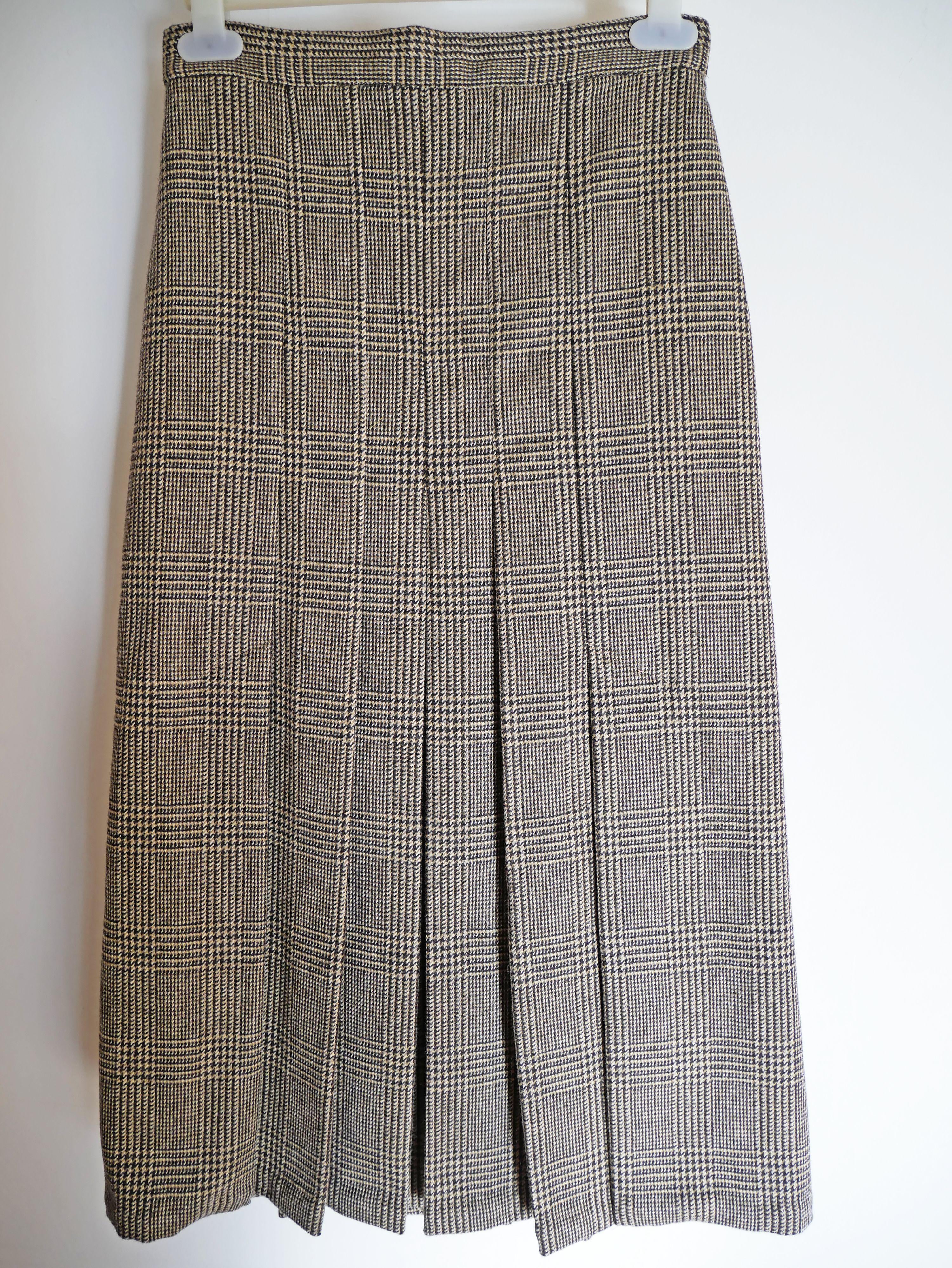 Verena pleated mid-length skirt